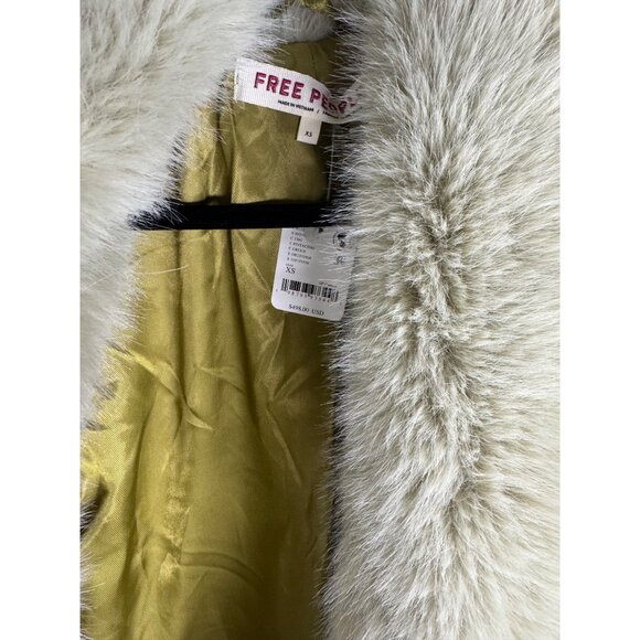 NWT Free People Shoreditch Faux Fur Maxi Topcoat Pistachio Size XS Light Green - Picture 9 of 11